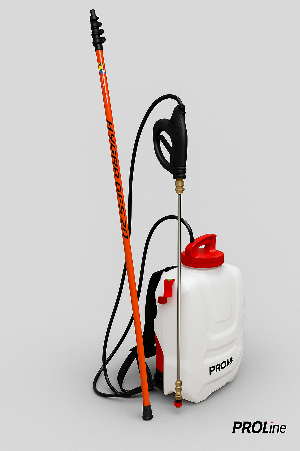 Hydra GF 5,20 m + Akku-Rucksack-Drucksprüher 16 L – mobiles Reinwasser-Set