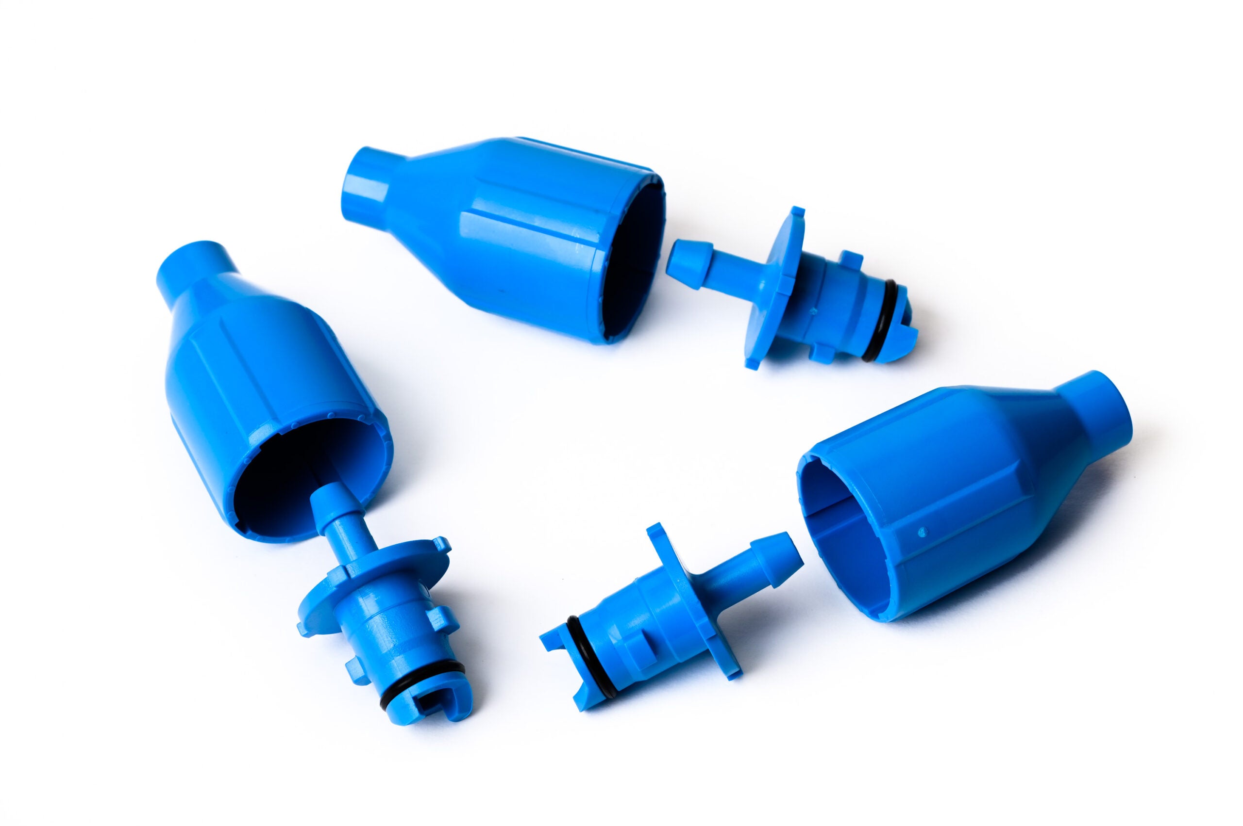 SLICK 2 CONNECT – Male Kupplung Blau 3er-Set (Stecker)