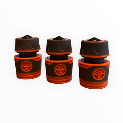 OSA Stopper 3er-Set Orange – Gardena-Anschluss mit Gummidichtung für mobile Osmoseanlagen