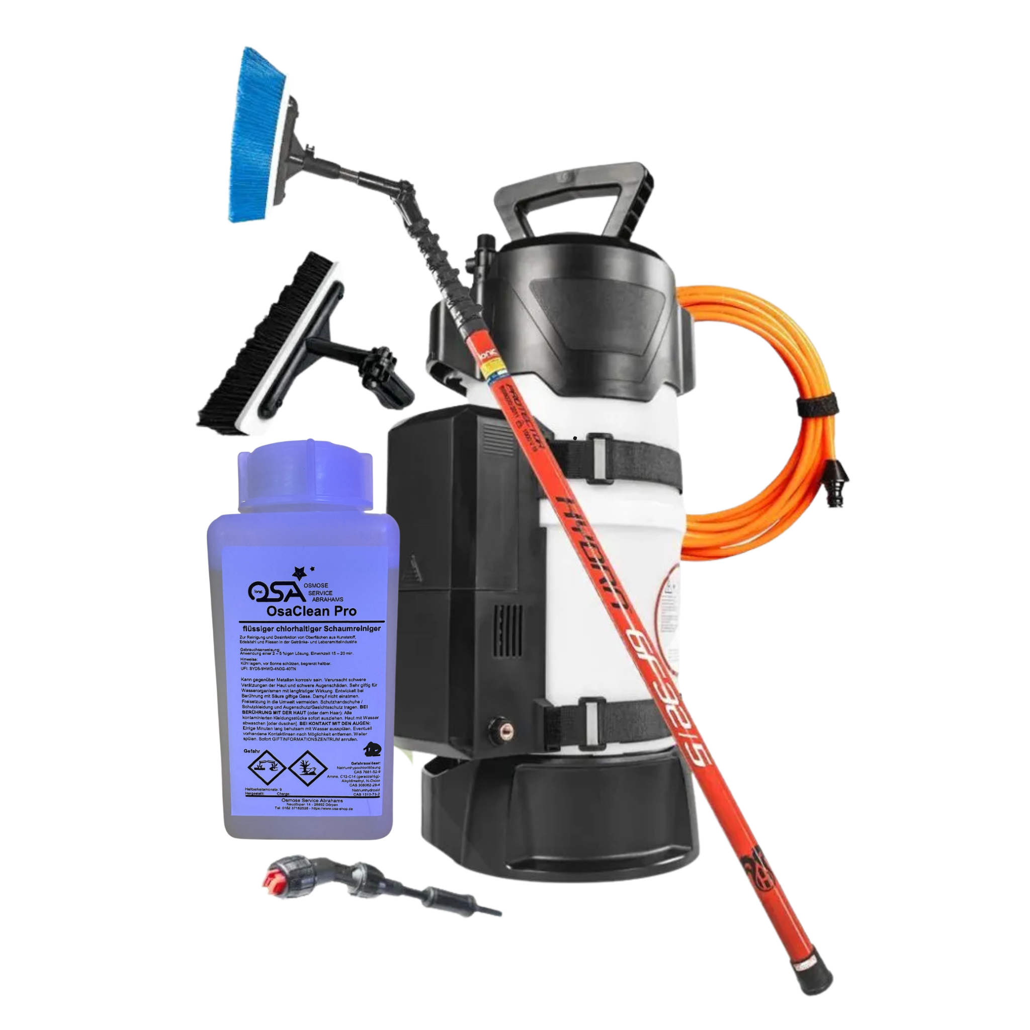 Complete Constant Flow & Hydra Pole Package – Professionelles SoftWash-Set mit OSA Clean Pro