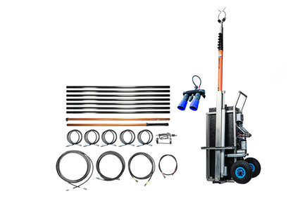 IONIC Roof Wand™ Standard – BG-geförderter Dach- & Fassadenreiniger mit Carbon-Mast & 20 m Stangenset