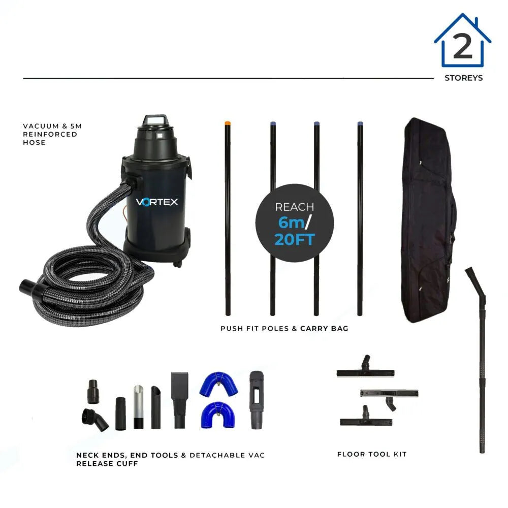 Vortex Gutter Vacuum Kit „Piccolo“ – Einstieg-Dachrinnenreiniger mit 1600 W Motor