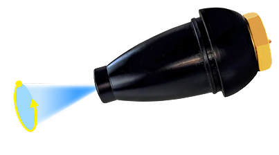Hochdruck-Rotationsdüse für intensive Reinigungsanwendungen.